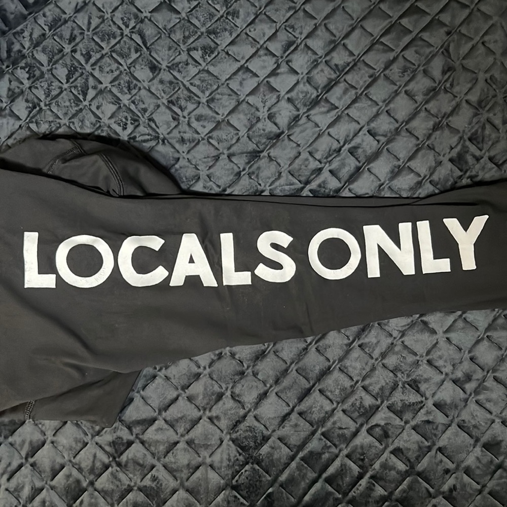 Aviator Nation WOMEN'S LOCALS ONLY FULL LENGTH LEGGINGS - BLACK